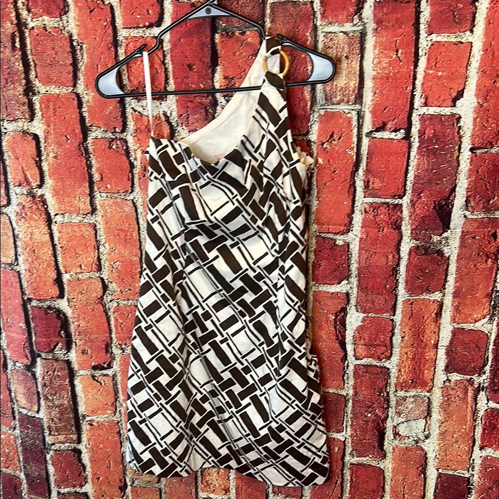 Melly M Geometric One-Shoulder Dress - Size 10
